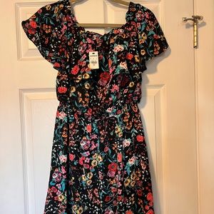 Express off the shoulder flower dress, size small